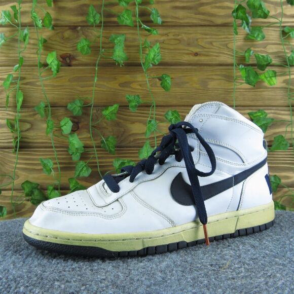 Nike Men's Big Woven LE High White Dark Obsidian Sneaker White Synthetic Sz10.5M - Picture 1 of 6